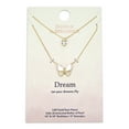 thumbnail image 2 of Believe by Brilliance Mother of Pearl & Cubic Zirconia Butterfly Necklaces in 14KT Gold Flash Plated, 2 of 6