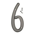thumbnail image 3 of Hy-Ko 4 Inch Silver Reflective House Address Number 6, Plastic, Includes Mounting Hardware, 3 of 8