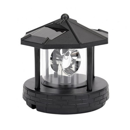

Solar Powered Lighthouse - Rotating Outdoor Waterproof LED Solar Light Beacon Tower Decorative for Garden Lawn Patio Yard