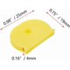 thumbnail image 3 of 30 Pcs Key Cap Cover Tags Keys Identifier Coding Tags ID Silicone Sleeve Plastic Key Covers Protectors for Office House Apartment, Semicircle Yellow, 3 of 4