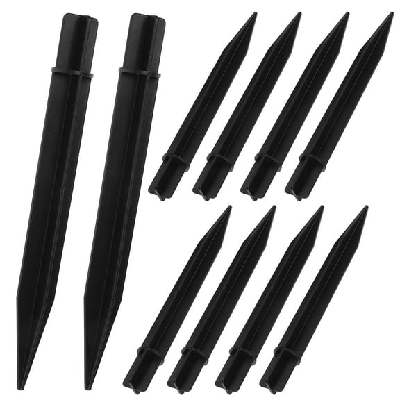 unbranded  10 Pcs Light Ground Stakes Lawn Lamp Spike Garden Lights Solar Landscape Outdoor Black