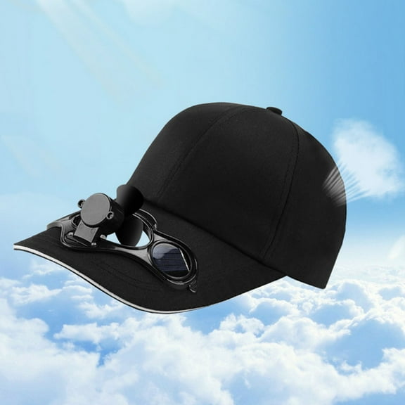 Sports Baseball Cap Solar Powered Fan Snapback Sun Visor Hat for Unisex Children Outdoor Activities