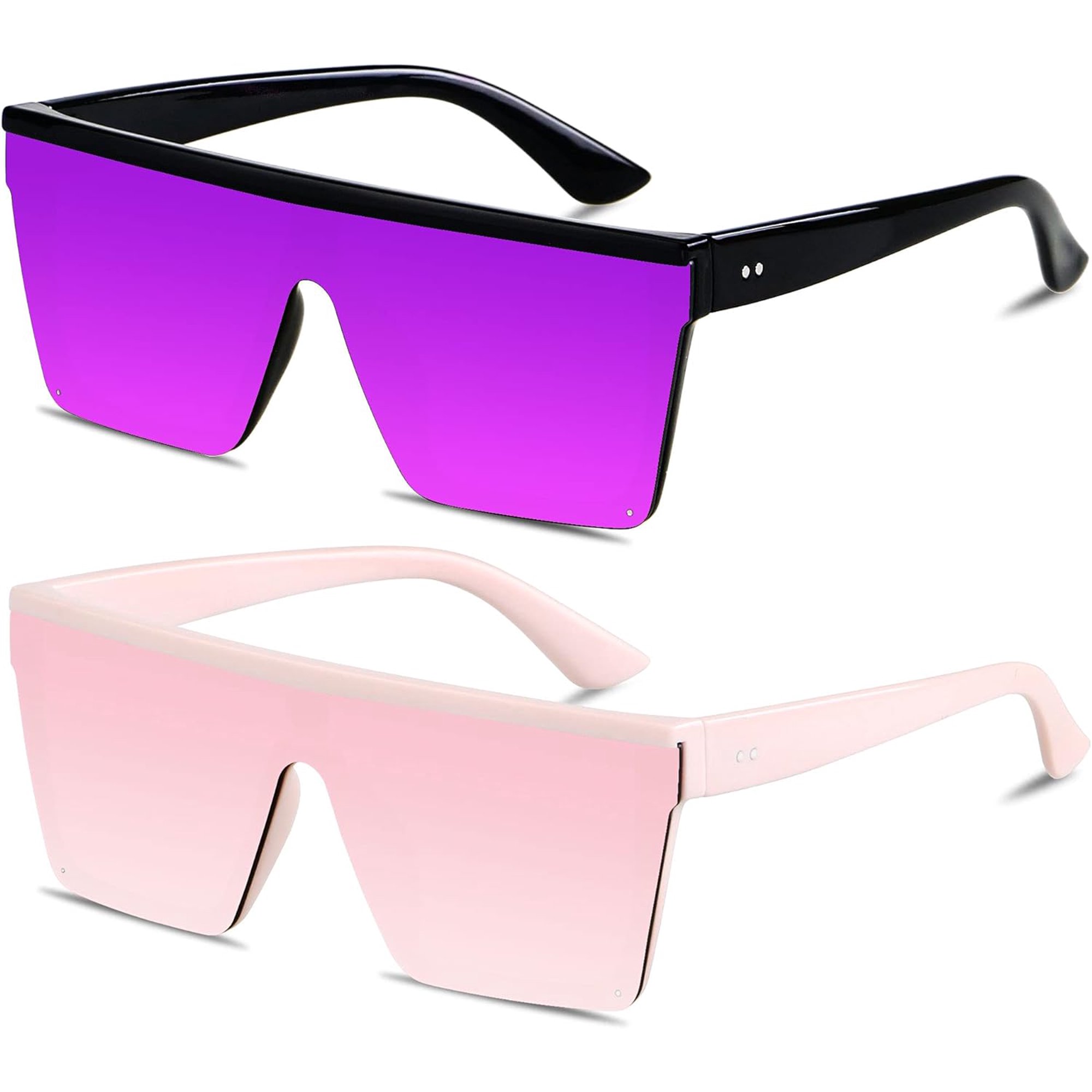 HAHDAXIA Square Oversized Sunglasses for Women Men Big Flat  display picture 1