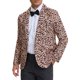 thumbnail image 5 of Blazer impreso de animales Lars Amadeus para hombres, corte slim fit, chaquetas deportivas de un botón, 2XL color caqui claro, 5 of 5