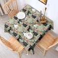 thumbnail image 2 of Cute Bulldog Dog and Flower Florals Square Tablecloth,Waterproof Square Table Cover,Wipeable Spillproof Washable Table Cover for Home Kitchen Party Decor 60"x60"(152x152cm), 2 of 6