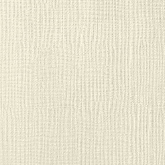 American Crafts 80lb Textured Cardstock 12"X12"-Vanilla