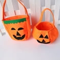 thumbnail image 3 of 4 bolsas para trucos o golosinas de Halloween, cubo de caramelos de calabaza, multiusos, portátil, plegable, reutilizable, el mejor regalo de fiesta de Halloween (bolsa de calabaza frondosa), 3 of 5