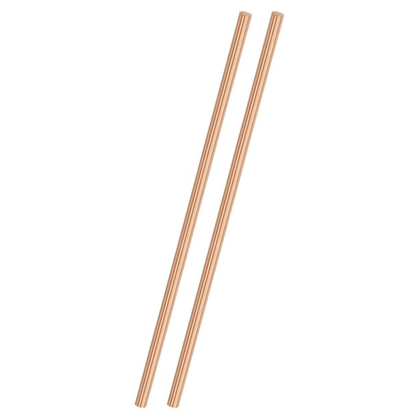 Uxcell 2-Pack Barra Redonda de Cobre 3mm x 100mm T2 Stock de Cobre