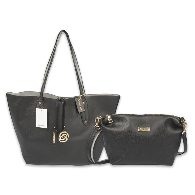 bebe black tote bag