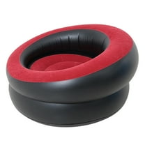 Flocking Inflatable Chair Air Sofa Ergonomic Blow Up Couch for Indoor Outdoor Use Leak Proof Portable Lounge Chair for Camping Beach Backyard Music Festivals