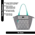 thumbnail image 3 of Igloo Essential Tote Lunch Bag Cooler, 14 Can Capacity, Gray and Teal, Insulated Lunch Bag for Meals on the Go, 3 of 19