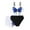Black, variant on Gerichy Toddler Girl Swimsuit,Girls Bathing Suit Toddler Baby Girls Summer Swimsuits Striped Printed Bowknot Two Piece Swimwear Bikini Bathing Suit
