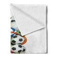 thumbnail image 2 of Letter I Soft Flannel Fleece Throw Blanket, Game Balls Alphabet Theme Basketball Volleyball and Soccer Ball Colorful Letter, Cozy Plush for Indoor and Outdoor Use, 50" x 60", Multicolor, by Ambesonne, 2 of 5