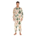 thumbnail image 5 of Adult Christmas Onesie Christmas Gingerbread House Tree Adult Zipper One-Piece Pajamas Unisex Pajamas with Pockets, 5 of 6