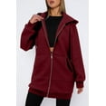 thumbnail image 4 of ONLYSHE Women's Zip Up Hoodies Oversized Fleece Long Sleeve Sweatshirts Casual Fall Jacket Coat with Pocket(S-3XL), 4 of 6