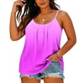 thumbnail image 2 of Jalioing Womens Plus Size Camisoles Loose Pleated Sleeveless Spaghetti Strap Tank Tops Fashion Gradient Summer Cami Shirts, 2 of 7