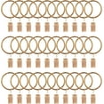 thumbnail image 1 of Curtain Ring with Clips,Iron Drapery Clips Hooks,TTZEZE Rustproof Curtain Clip Rings Hooks,30PCS Curtain Hooks for Curtain Rod Dia.32mm/1.26'' THK 3mm/0.12'', Rose Gold, 1 of 7