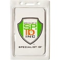 thumbnail image 3 of 10 Pack - Vertical Color-Frame Badge Holder - Clear Vinyl Window Protector with Color Border for Single Credit Card Size Key Cards and Badges by Specialist ID (White), 3 of 4