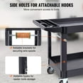 thumbnail image 5 of KFFKFF Utility Service Cart 360? Swivel Wheels 2 Shelf 550lbs (2 with Brakes), 5 of 9