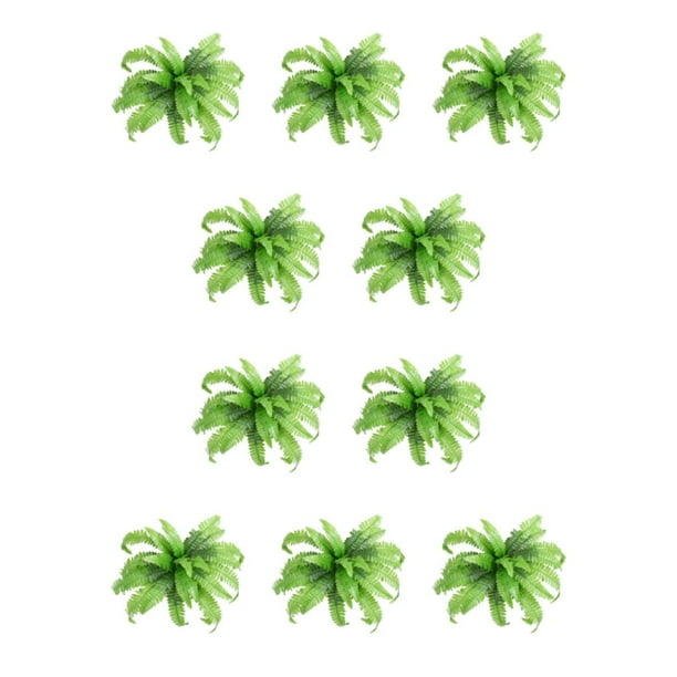 Bewildely Precio asequible Flores artificiales de larga duración para jardines Flores y plantas falsas 20 Gran hoja persa 20Gran hoja persa 10piezas