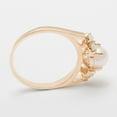thumbnail image 3 of LBG British Made 14k Rose Gold Cultured Pearl & Opal Womens Cluster Ring - 33 size options - Size 5, 3 of 6