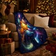 thumbnail image 3 of Cute Kawaii Solar System Planets Whimsical Galaxy Cheerful, Mystical Playful Scene, Warm Flannel Blanket for Living Room and Bedroom, Celestial Art Lovers Housewarming Gift, Playful Home Decor, 3 of 9