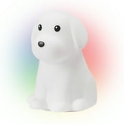 Globe Electric LED White Dog Multicolor Silicone Kids Night Light, 5.71 H x 4.65 W