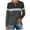 Dark Gray, variant on DondPO Womens Tops Women's Color Block Tunic Tops Casual Long Sleeve Shirts Round Neck Pullover Womens Dressy Tops Tops for Women Trendy Green L