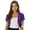 Purple, variant on Women's Shiny Sequin Jacket Open Front Short Sleeve Glitter Cropped Blazer Bolero Shrug Silver One Size