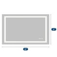 thumbnail image 2 of Smart Frameless LED Bathroom Mirror with Front Back Light, 3 Color Dimmable Touch Anti Fog Wall Vanity Mirror, Tempered Glass for Bathroom Salon Entryway, 24x32 40x32 48x36 Inches, 2 of 8
