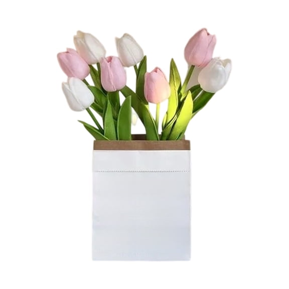 Artificial Flowers, Plastic Tulip Bouquets, Artificial Tulipa Arrangements Realistic Artificial Flowers Bouquet Flores for Home Garden Decor