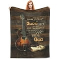 thumbnail image 5 of Guitar Gifts Blanket Rock Christian Guitar Throw Blankets Cozy Fleece Flannel Blanket Soft Warm Plush Lightweight Blanket Music Gifts for Guitar Players Men Women Boys Girls for Couch Sofa Bed 50"X60", 5 of 6