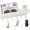 White, variant on Magnetic Key Holder Wall Mount, Compact Metal Key Rack with Tray, 6 Hooks, 2 Mount Options, Black