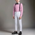 thumbnail image 4 of LEKWK Boys 3 Piece Suits Long Sleeve Dress Shirt With Bowtie and Suspender Pants Kids Formal Set For Wedding School Homecoming Performance Stage Outfit, 4 of 6