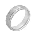 thumbnail image 3 of Men's Stainless Steel 7MM Satin Finish Wave Pattern Wedding Band/Ring, 3 of 6
