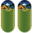 thumbnail image 3 of 141 pcs Camping Adventure Party Supplies Tableware Set Birthday Party Paper Disposable Tableware Set includes Dinner Plates Dessert Plates Cups N, 3 of 5