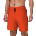 thumbnail image 2 of Haiem Orange Mens Swim Trunks with Compression Liner 2 in 1 Swimming Shorts Stretch Swimwear Quick Dry,Board Shorts-Medium, 2 of 9
