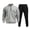 Gray, variant on Men's Tracksuit 2 Piece Sweatsuit Track Suit 1/4 Zip Long Sleeve Cargo Sweatshirt Jogging Sweatpants Casual Outfits for Men Blue