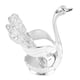 thumbnail image 2 of Soporte para cuchara de café Elegante en forma de cisne Aleación Espejo Polaco Detalles ricos Soporte para agitadores de café para fiesta Café Oficina Soporte blanco plateado con cuchara, 2 of 5