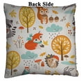 thumbnail image 2 of PKQWTM Autumn Woodland Animals Trees Rainy Clouds Mushrooms Leaves Reversible Mermaid Cushion Cover Home Decor Sequin Pillow Case Size 16x16 inches, 2 of 2
