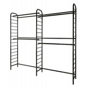 88 in. H "Ladder Style" Black Double 2-Tier Wall Unit (Pack of 1)