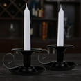 thumbnail image 6 of 2 PCS Candle Holder, Candlestick Holders Retro Iron Simple Gold Taper Candle Holders Candle Sticks Holder Decor for Party Wedding Christmas Table Home Decoration, Black, 6 of 7