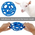 thumbnail image 3 of Muyoka Bola de tratamiento para caballos, alimentador de heno, juguete de alimentación colgante para caballos, cabras, ovejas, alivio del estrés (azul) Muyoka Hogar, 3 of 7