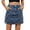 Blue, variant on Lovskoo 2024 Women's Mini Denim Skirt Streetwear Elastic Waist Workwear Pocket Short Skirt Half Skirt Blue