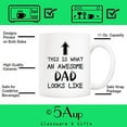 thumbnail image 2 of 5Aup Christmas Gifts Funny Awesome Dad Coffee Mug, This Is What an Awesome Dad Looks Like, 11Oz Novelty Cups from Daughter Son, Unique Birthday and Fathers Day Gifts for Dad Father Husband Men, 2 of 3