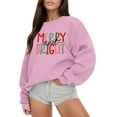 thumbnail image 2 of Women's Merry and Bright Christmas Sweatshirt Cozy Holiday Pullover for Festive Winter Season, 2 of 5