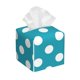 thumbnail image 1 of Fotbe Sky Blue And White Polka Dot Porta Pañuelos Decorativo de Cuero, Caja Cuadrada Moderna para Pañuelos Faciales, Organizador y Dispensador 5x5x5'', 1 of 7