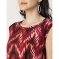 thumbnail image 5 of Moomaya Round Neck Sleeveless Printed Rayon Top - Women's Asymmetric Top, 5 of 9