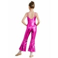 thumbnail image 2 of Doomiva Kids Modern Hip Hop Jazz Dance Bodysuit Full Sequins Jumpsuit Stage Performance Dancewear Hot Pink 8, 2 of 7