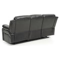 thumbnail image 5 of Glory Furniture Daria Faux Leather Reclining Sofa in Black, 5 of 6